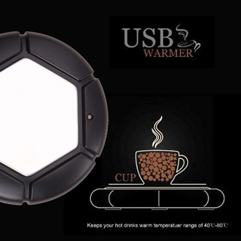 Usb-kuppi mukinlämmitin lasinaluse tee kahvi juomanlämmitin kotitoimistokäyttöön