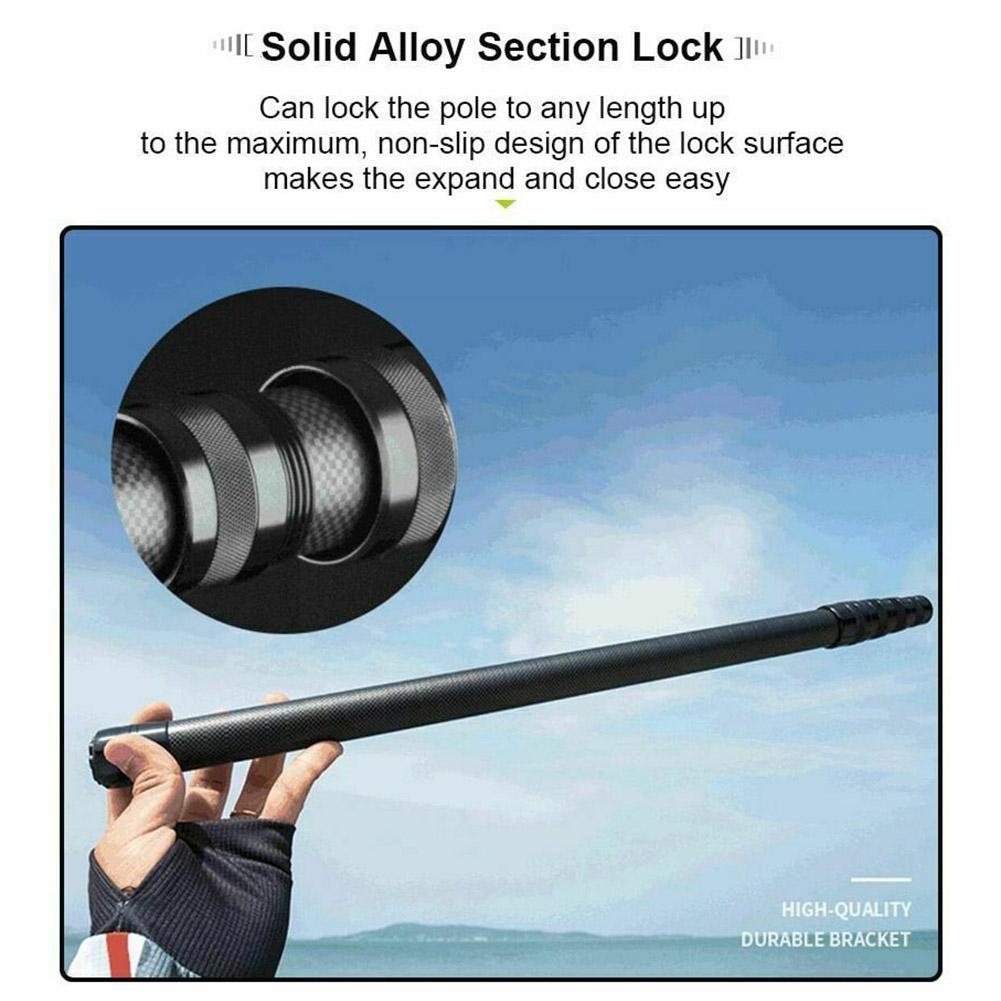 1.3-3.0M Telescopic Fishing Rod Fish Landing Hand Net Telescopic Foldable Pole Handle Set Collapsible Fishing Tackle M5V1