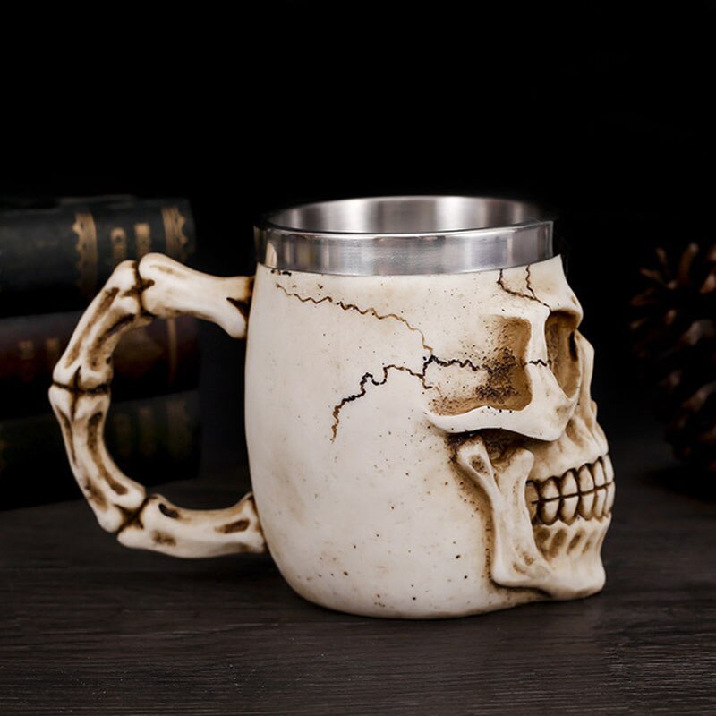 2020 novo design polyresin caneca de café copo artesanal resina criativa 3d caneca de café copo de lava osso: 005