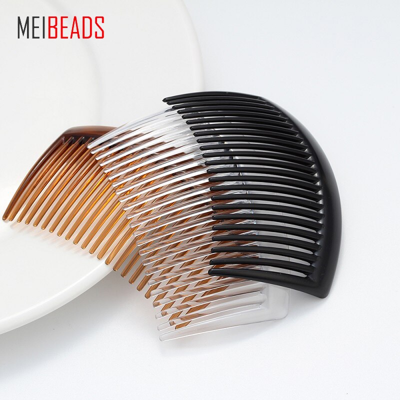 MEIBEADS 5pcs/lot Transparent Plastic Tooth Comb Inserted Comb Clip DIY Handmade Hair Jewelry Material Goods Accessories UF7556