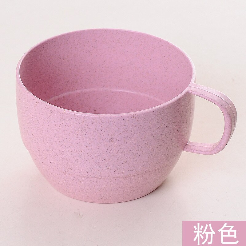 Tasse à café au lait en paille de blé écologique, tasse de petit-déjeuner biodégradable, tasse à thé avec poignée en ruban simple et unie: 03