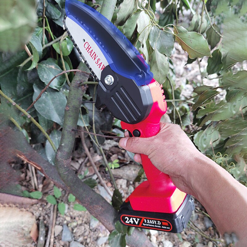 DJ001 24V Wireless Portable Rechargeable For Battery Electric Pruning Saw Mini Woodworking One-handed Garden Logging Saw