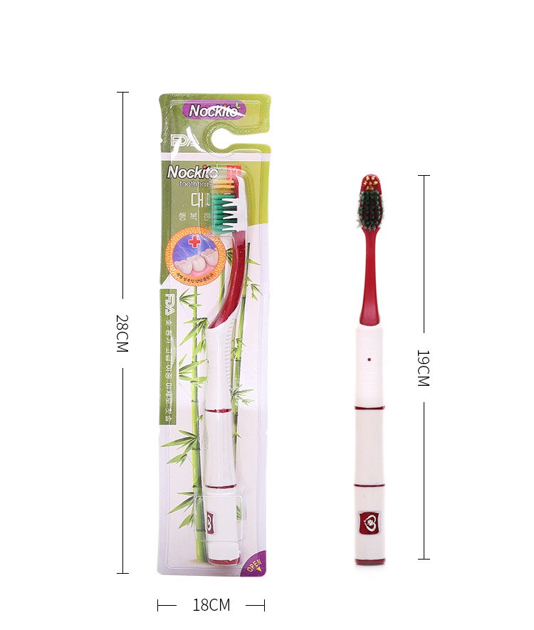 4pcs/Pack Natural charcoal eco bamboo toothbrush Family Pack
