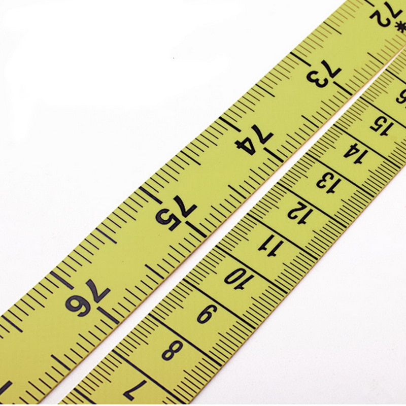 1 stuk 150cm/60 " lichaamsmeetliniaal naaimaat kleermaker zacht plat naailiniaal naaimeetlint willekeurige kleur