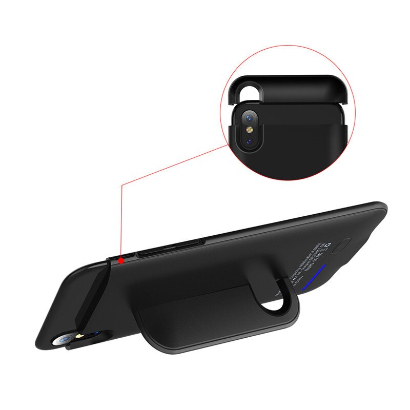 Funda de batería de teléfono extendida de 4000mAh para iPhone X, carcasa magnética para cargador de batería para iPhone XS, funda portátil para banco de energía