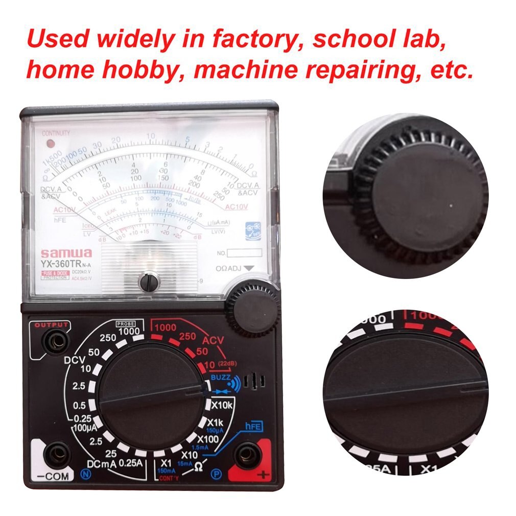 YX-360TRn Analoge Multimeter Plastic Gauge Shell Ac Dc Volt Ohm Huidige Testen Mutimeter Elektrische Pointer Multitester