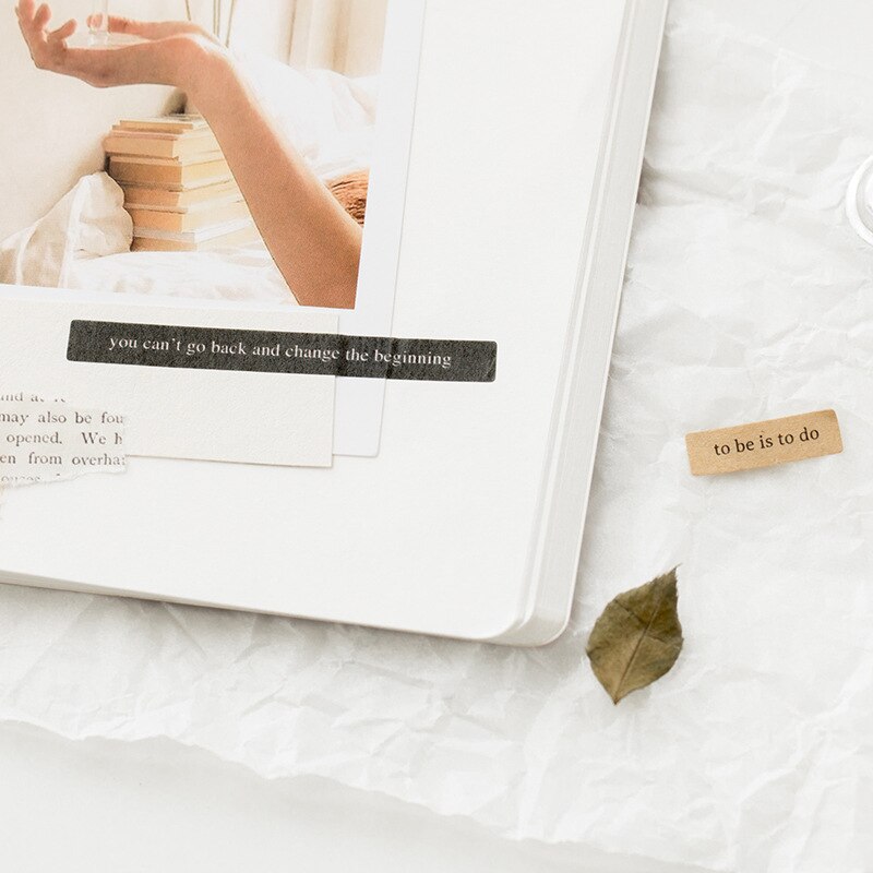 Leuke Stickers 8 Vellen Healing Uur Licht Serie Tekst Sticker Art Strip Journal Materiaal Decoratie Stickers Stationair