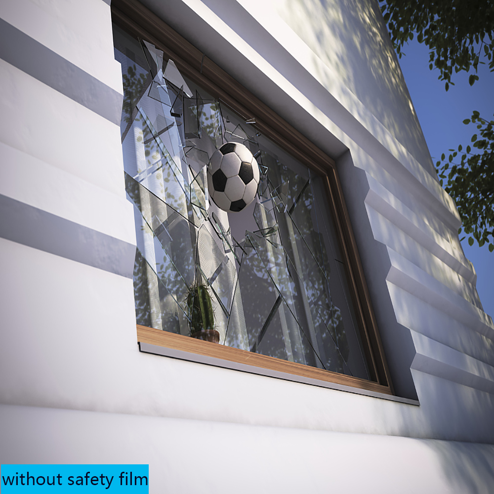 Sunice 2mil Clear Explosion-proof Window Film Shatterproof Safety Glass Film Self Adhesive Film Security Window Sticker for Home
