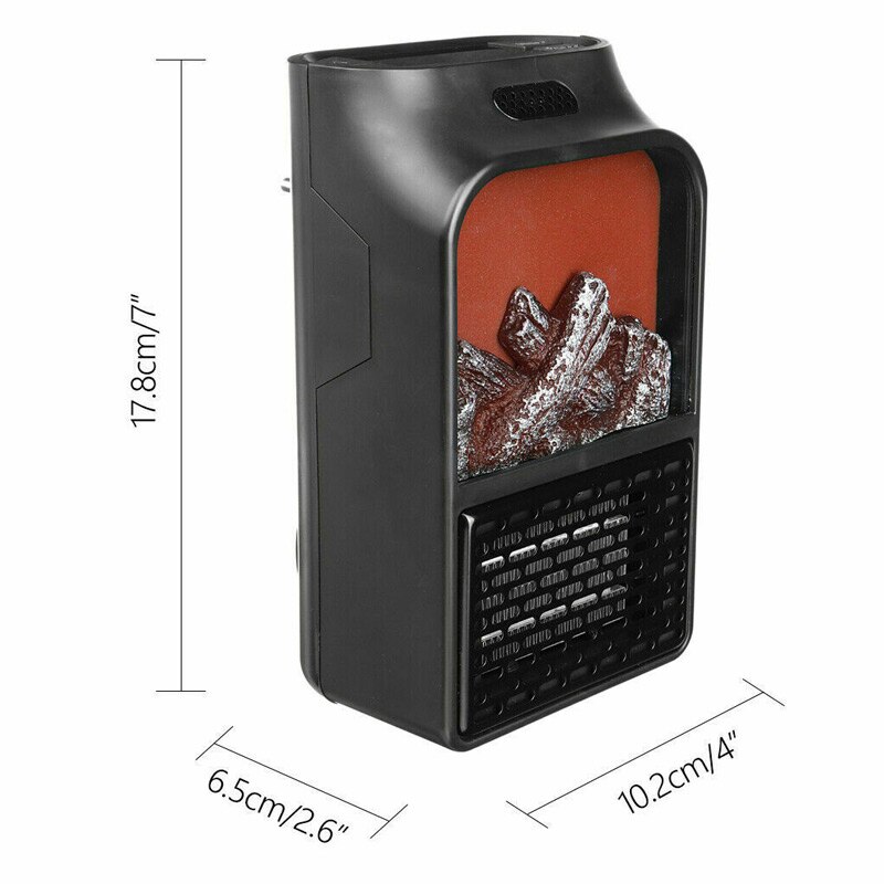 900W Wall Mount Electric Fireplace Heater Flame Air Warmer with Remote Control KSI999