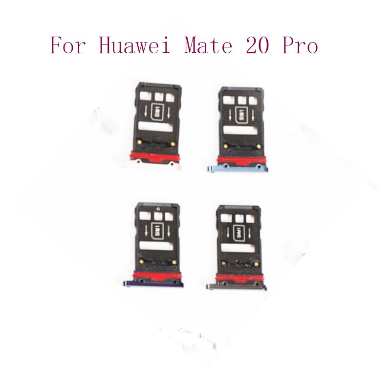 Voor Huawei Mate 20 Pro Sim Card Tray Slot Houder Sim Lade Houder Adapter Socket Reparatie Onderdelen Vervanging