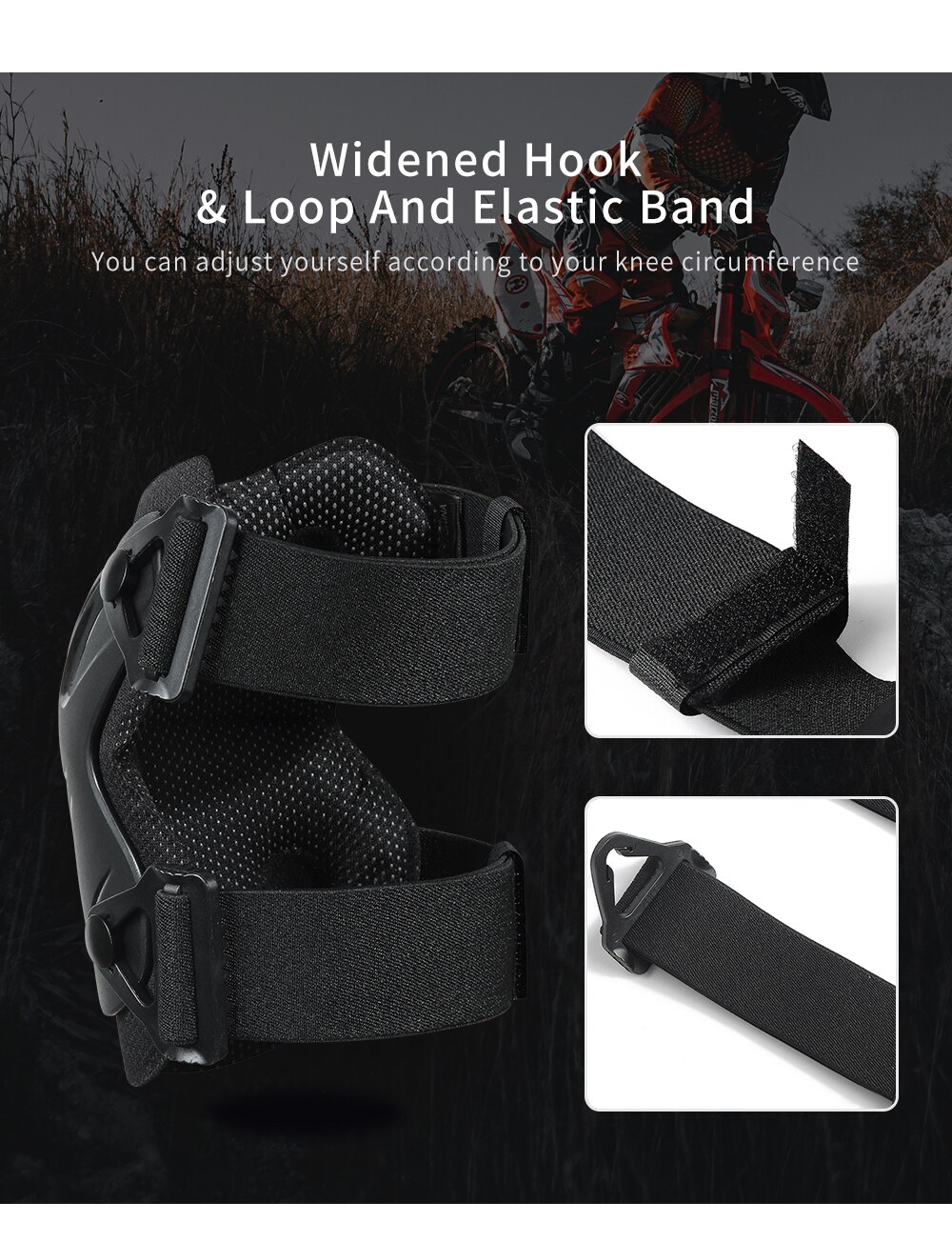 WOSAWE Ginocchiere per moto MTB per adulti Protezione per le articolazioni del corpo del gomito Protezione protettiva per sci Skateboard Snowboard Motocross Ginocchiera