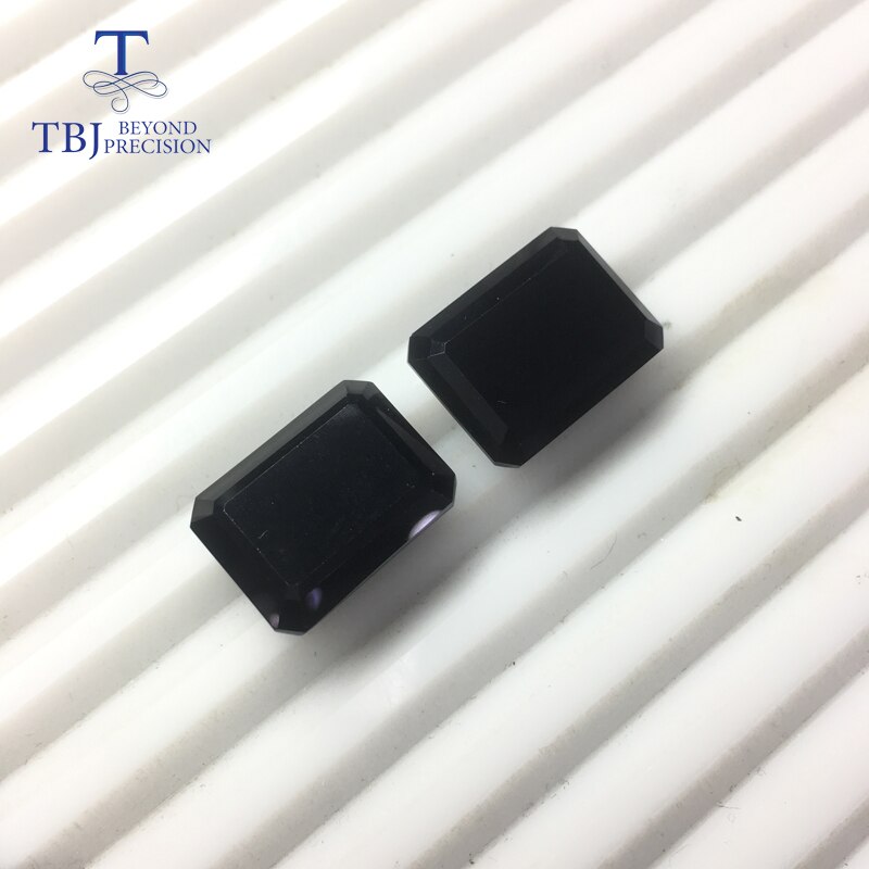 Natuurlijke Oct12 * 16 Mm Zwarte Spinel 35.2ct Twee Stuks In Een Lot Natuurlijke Edelsteen Voor Diy Zilveren Sieraden