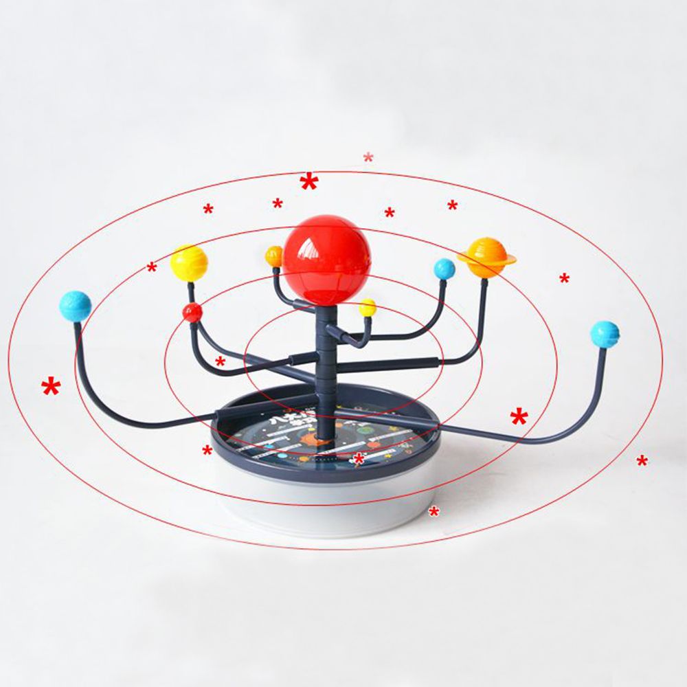 Venda quente popular 3d 9 planetas de plástico ciência sistema solar modelo criativo crianças montagem brinquedos educação