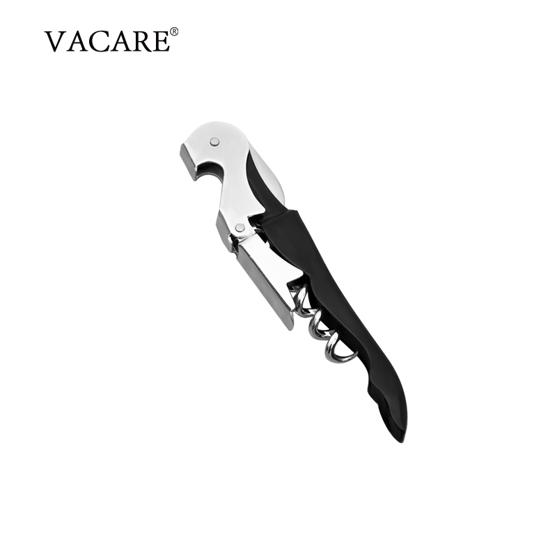 Rvs Flesopener Roestvrij Staal Wijn Opener Professionele Wijn Mes Alle-In-Een Corkscrew Bier Cap Opener: Black2