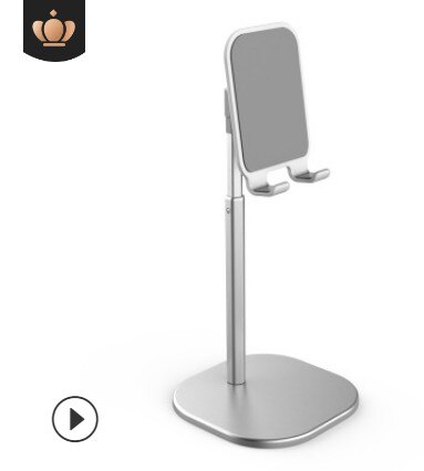 ! desktopbeugel luie platte mobiele telefoon ipad-ondersteuning algemene metalen telescopische desktopstandaard houder montageadapter: Wit