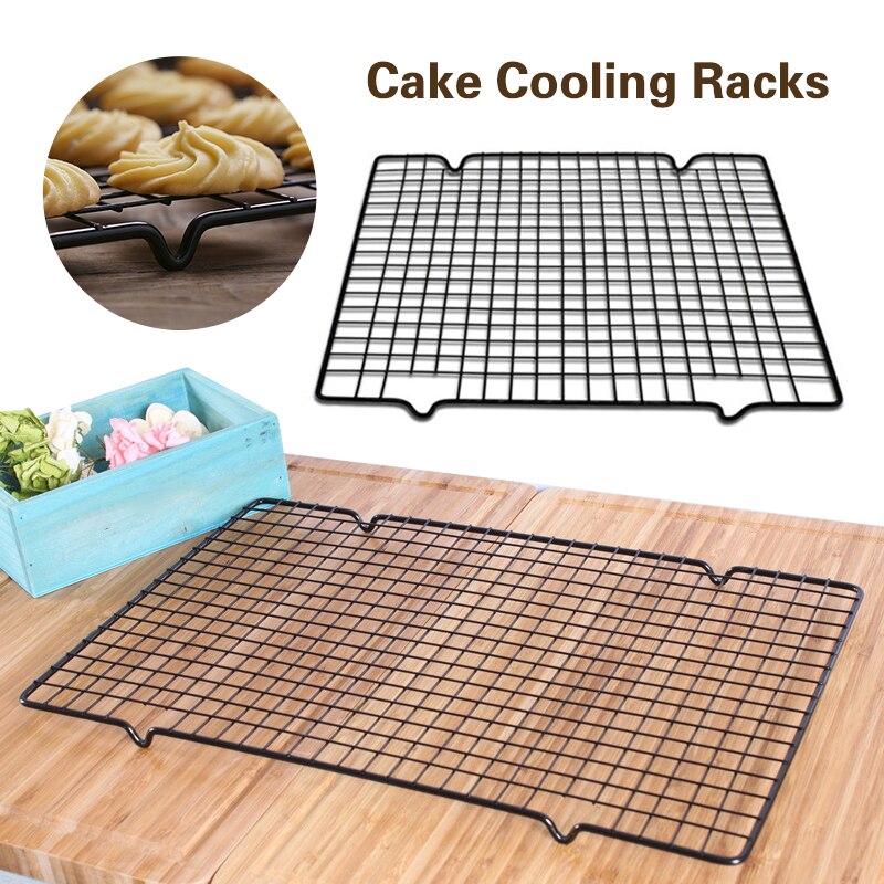 Rvs Cake Koeling Rack Anti-aanbak Draad Tray Grid Cooling Tray Voor Koekjes Brood Cookie Cake Pizza Bakken Bakvormen Tool