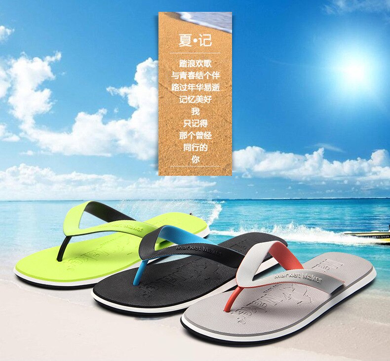 Chanclas de goma para hombre, zapatillas de para la playa, antideslizantes, zapatillas informales para exteriores, zapatos para hombre
