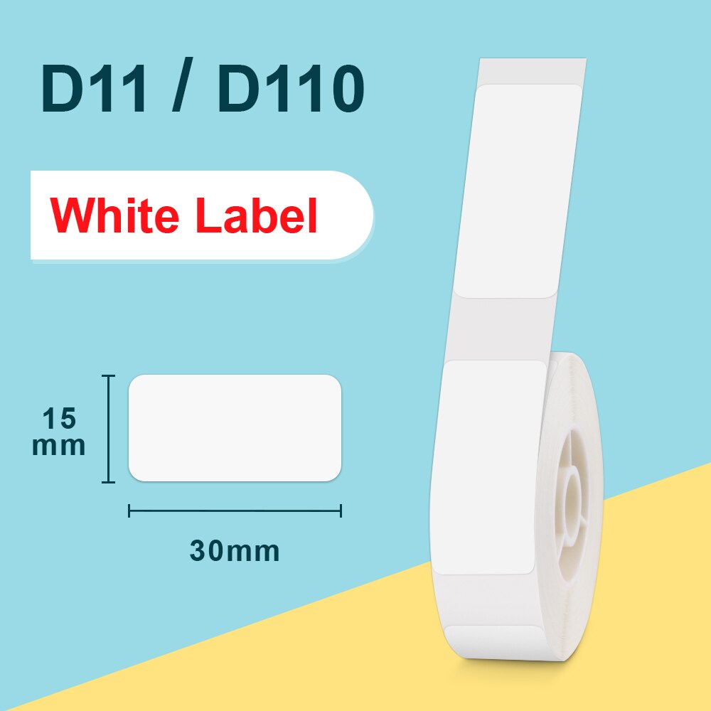 Niimbot D110 Label Printer Mini Draadloze Thermische Label Maker Diy Datum Sticker Naam Sticker Met Niimbot D11 Afdrukken Label Papier: 15x30mm 210pcs