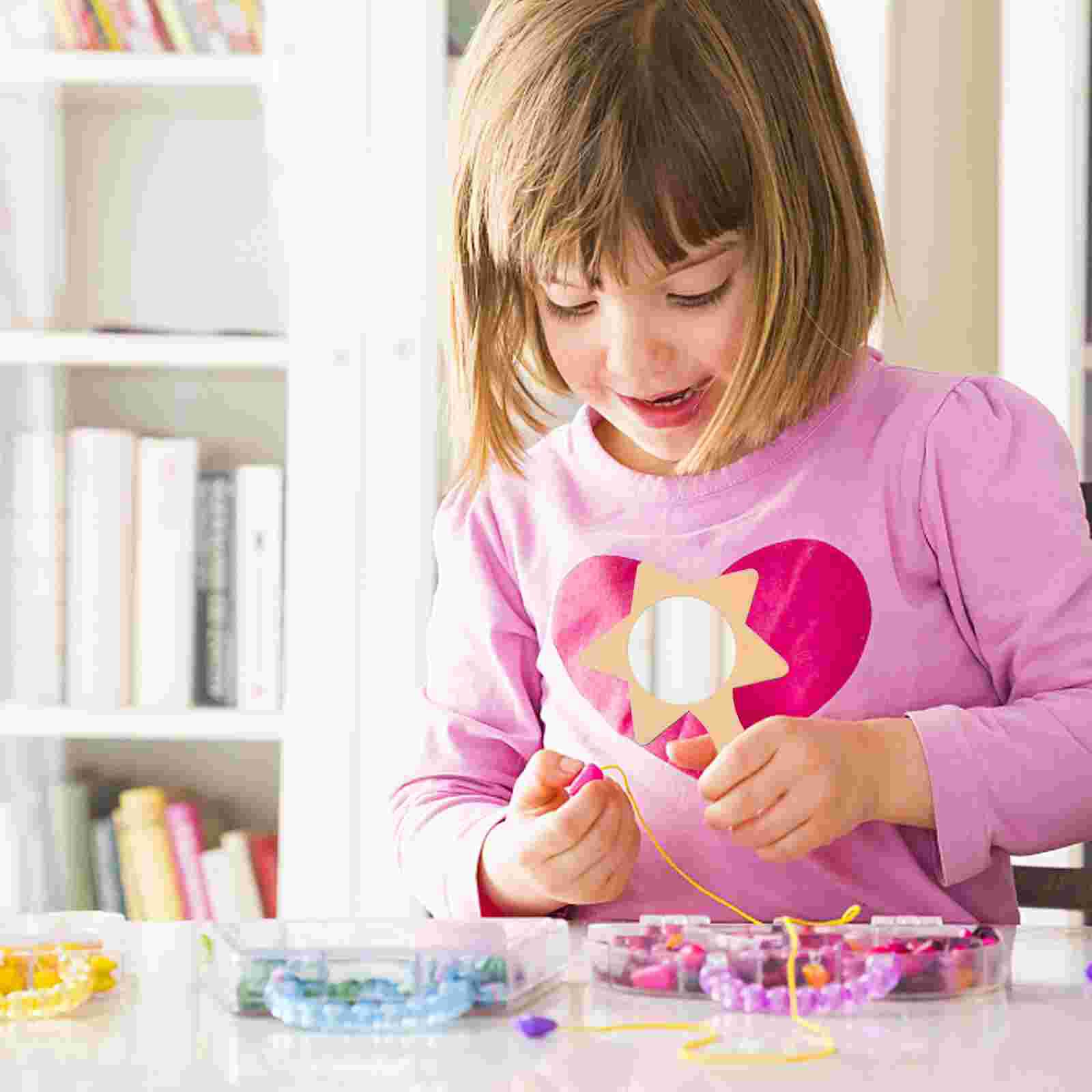 10Pcs DIY Wooden Mirror Kids Painting Wooden Small Mirror Practical DIY Craft Mold