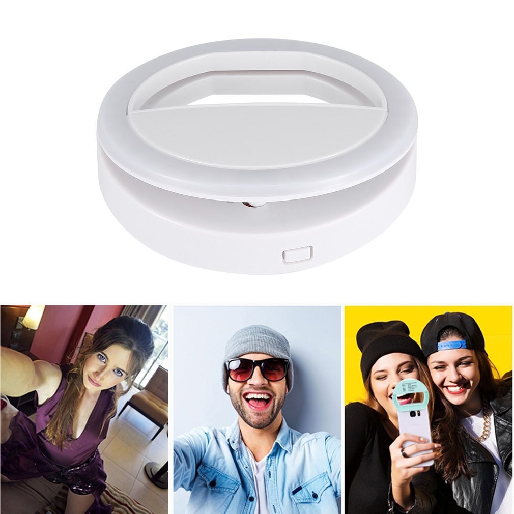 Universal Selfie Lamp Mobile Phone Lens Portable Flash Ring 36 Leds Luminous Ring Clip Light For Iphone / Samsung