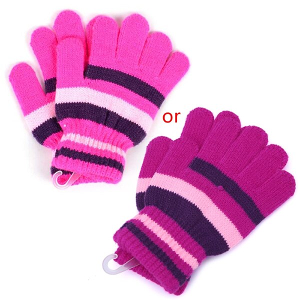 Enfants filles garçons enfants magique extensible mitaines tricoté bébé gants hiver plus