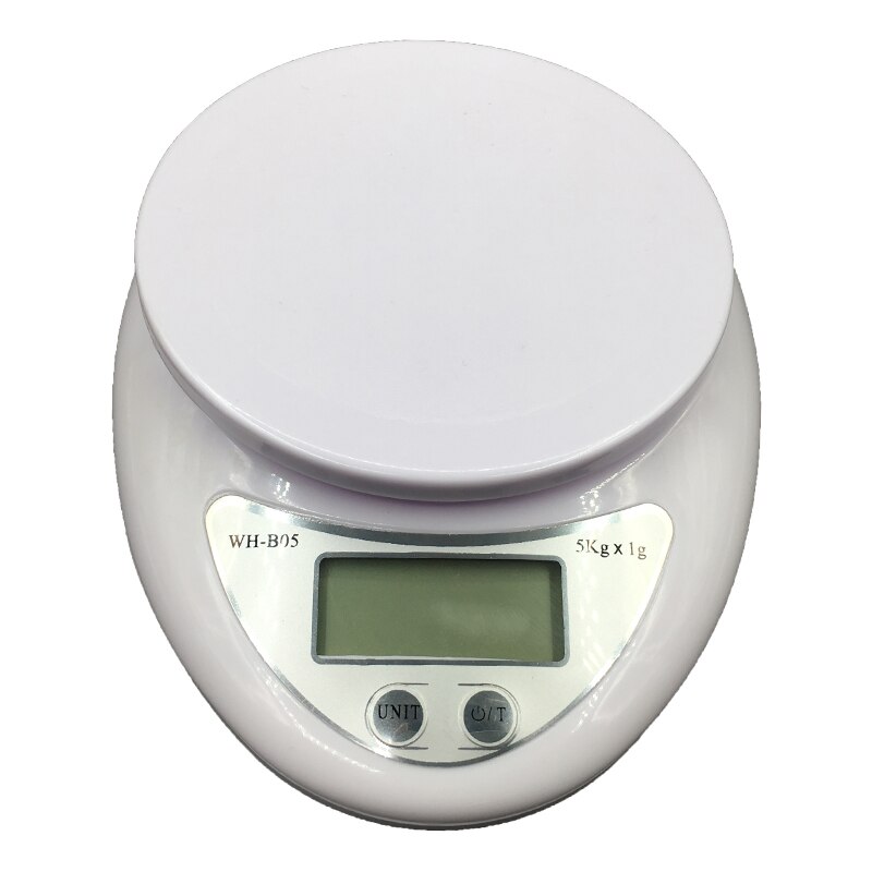 Keuken Elektronische Weegschaal 10Kg/22lb Digitale Voedsel Koken Weegschaal Achtergrondverlichting Lcd-scherm Nauwkeurig Wegen Wit (Size : 10kg*0.5g