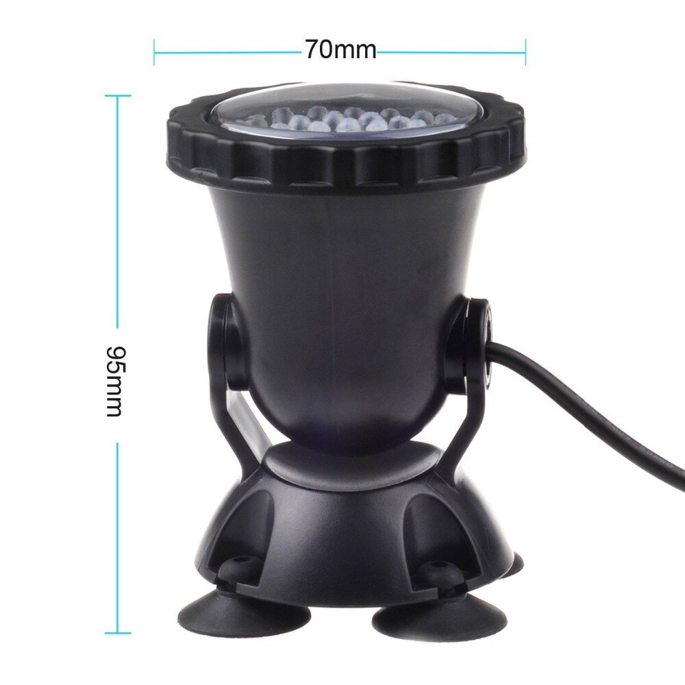Spot lumineux submergé, étanche conforme à la norme IP68, éclairage submergé, idéal pour un Aquarium, une fontaine, une piscine ou un étang, 36 V, rvb