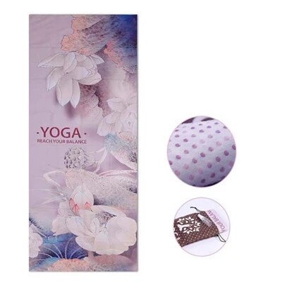 Yoga Handdoek Siliconen Antislip Mat Deken Pilates Mat Milieu Fitness 183*65Cm Microfiber Afdrukken Geweven Handdoek: 3