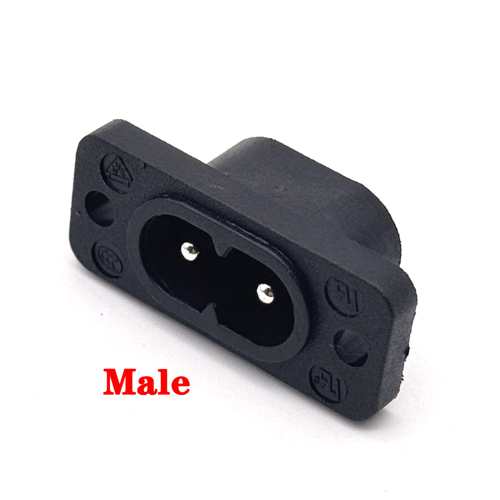 1/3 Stuks C8 mannelijke stopcontact C7 vrouwelijke plug stopcontact ingebedde elektrische connector connector 35mm * 15mm AC 2.5A 5A 250v: Army Green / Onder 5 Stks