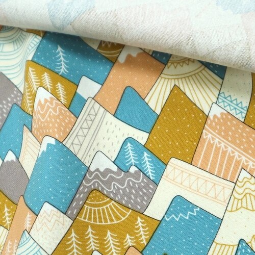 110x45cm épais Tissu par Yard Patchwork Telas Tissu Costura couture coton Tissu montagne impression bricolage sac à la main décor à la maison: Cotton Fabric 2
