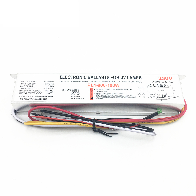 220V 230V 21-40W 55W-95W Elektronische Ballast Gewijd Led Driver DC5V Uitgang gelijkrichter Voor Ultraviolet Lamp Uv Kiemdodende Licht