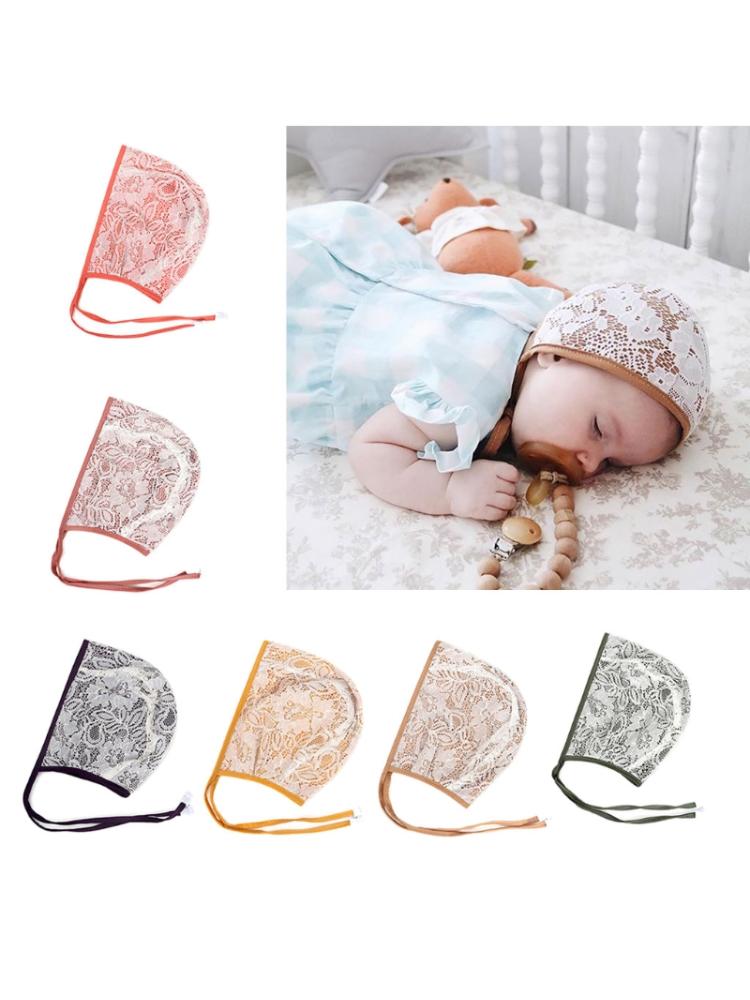 Söt flicka hatt spets blomma baby mössa barn barn solhatt baby tillbehör