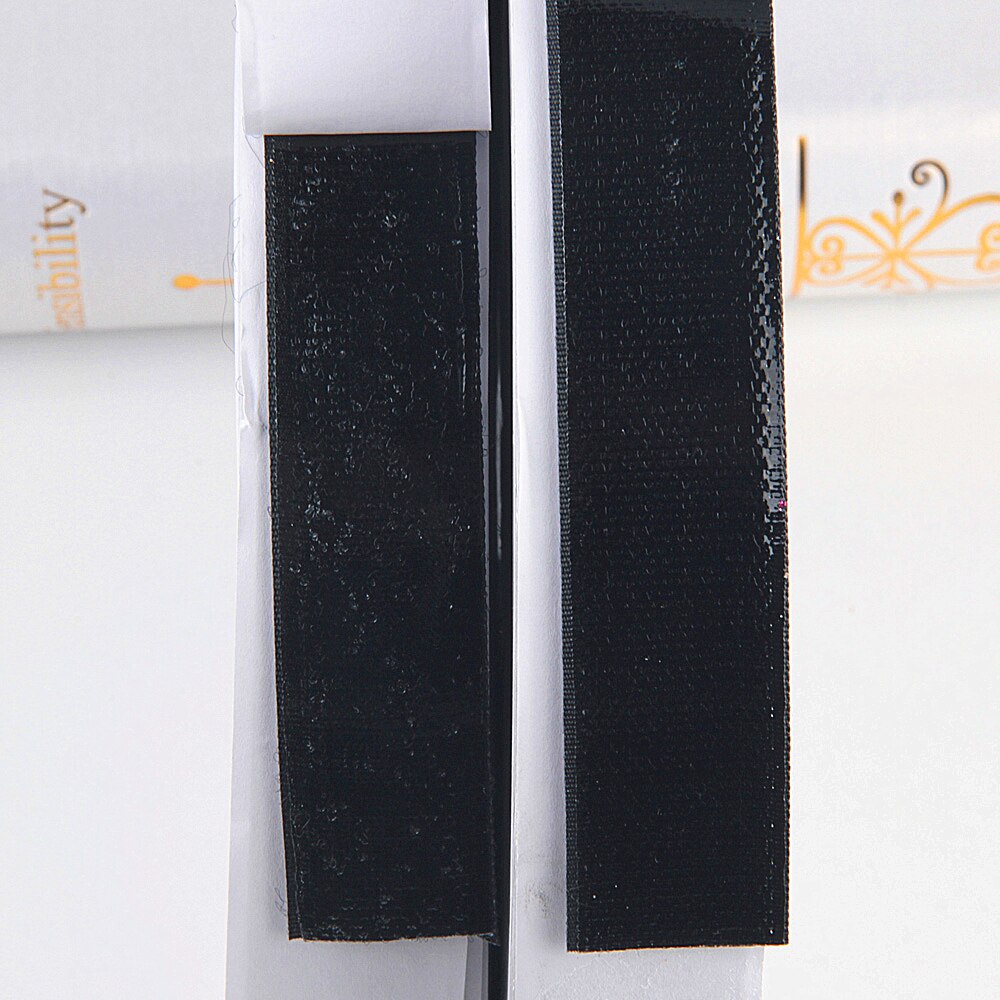 Black White Hook and Loop 2 Rolls 3cm*1 Meter Sticky Self-Adhesive Magic Sticker 30mm Adhesive Fastener Grip Tape Strong Glue