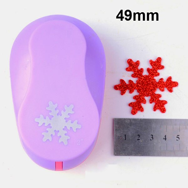 5 størrelser 3 " 2 " 1.5 " 1 " 5/8 " snefnug håndværksstansesæt hul papirskærer blomst scrapbogsstansere papirstanser eva hulstanser: 1pc 49mm snefnug