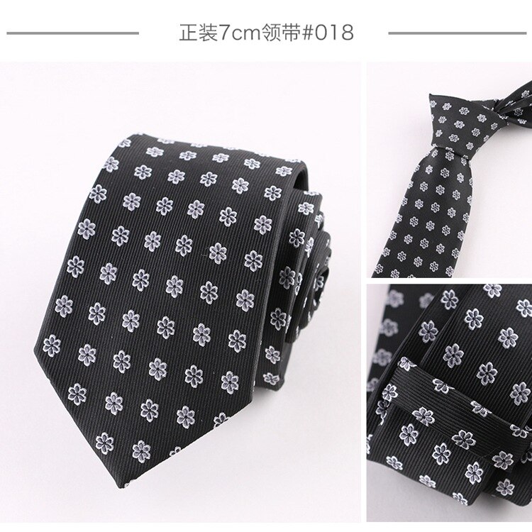 7cm slips kostym randig bankett slips brudgum man gentleman bröllopsklänning jacquard slips gravatas para homens: 018