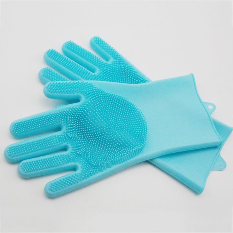 Silikonowe pielęgnacja zwierząt domowych rękawiczki placki kąpieli robić usuwania włosów rękawice ząbkowanie dla kotów Y98D