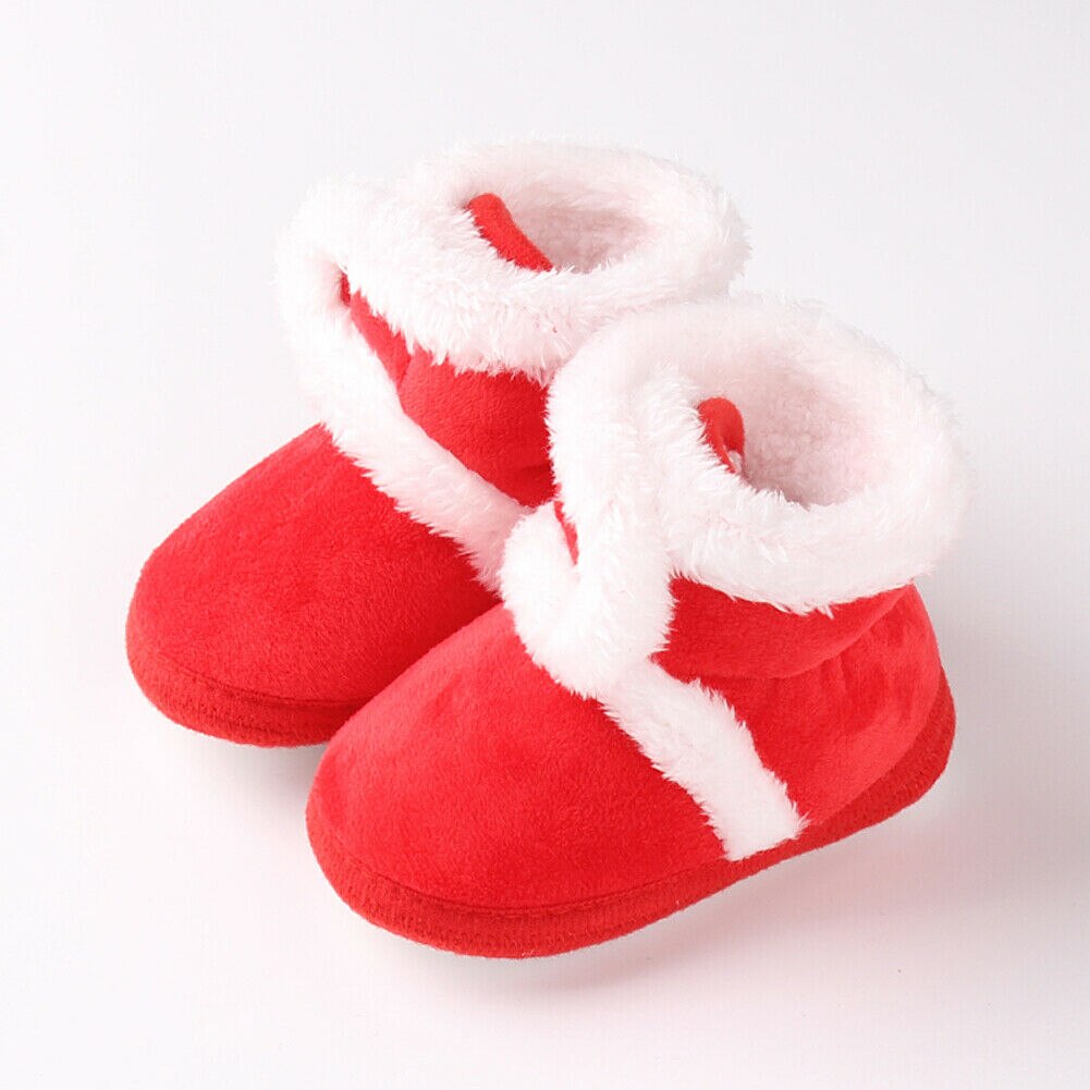 Focusnorm 0-18M Baby Girl Boy Snow Boots Comfortable Winter Boots Infant Kids Cotton Solid Soft Shoes: C / 13-18 Months