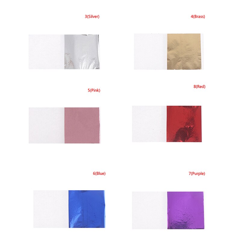 100 ark folie blad papper imitation guld silver koppar blad förgyllning hantverk diy