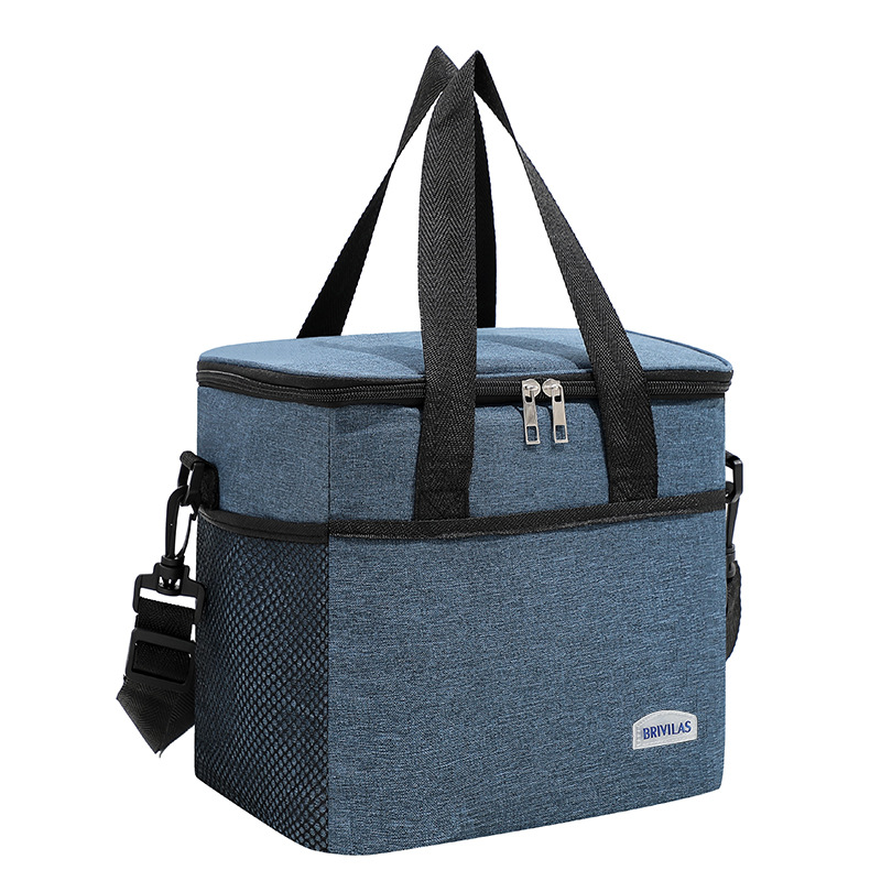 Thermal Cooler Ice Bags Work Lunch Box Bag Food Carrier Portable Travel Picnic Insulated Handbags for Women Men Shoulder Bag: Clear