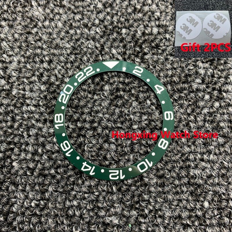 38mm Uhr Ring Keramik Lünette Einsatz Ring für GMT Uhr 40mm Gehäbenutzen Uhr Zubehör Innen durchmesser 30,8mm 2 stücke Band): 8 Keramik
