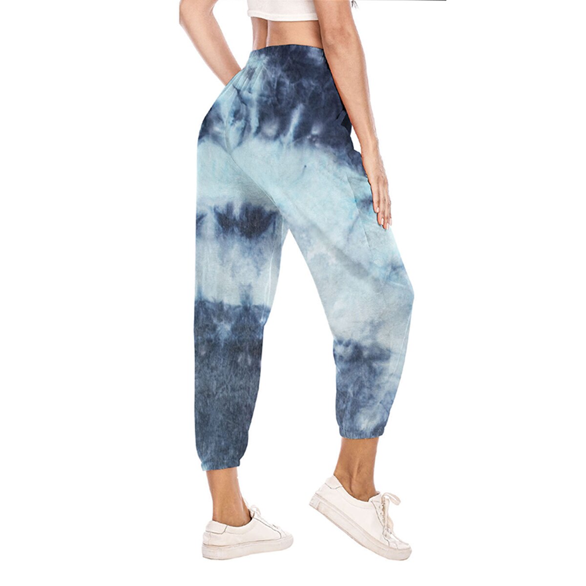 Dames trekkoord tie-dye broek casual joggingbroek sportbroek voor dames dames