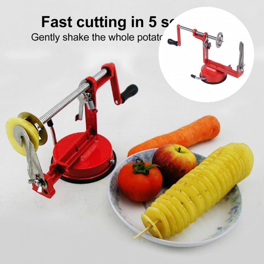 Potato Slicer Red Manual Potato Slicer Sturdy Stable Efficient Portable Potato Cutter