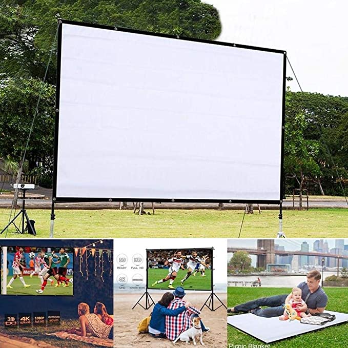 Écran de projection de haute définition Portable pliant Anti-pli intérieur extérieur projecteur écran de film adapté à la maison