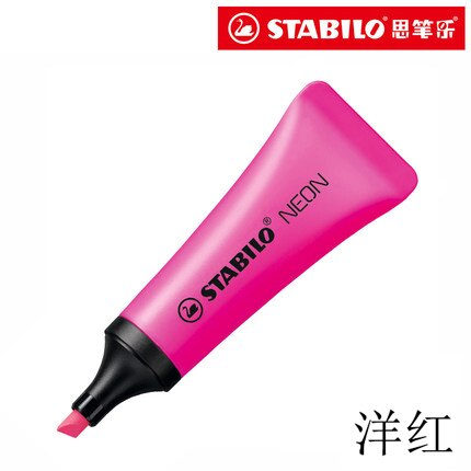 1Pcs STABILO 72 Highlighter Neon Marker PenToothpaste Appearance Large Capacity And Eye-catching Art School Supplies: Magenta 1pcs