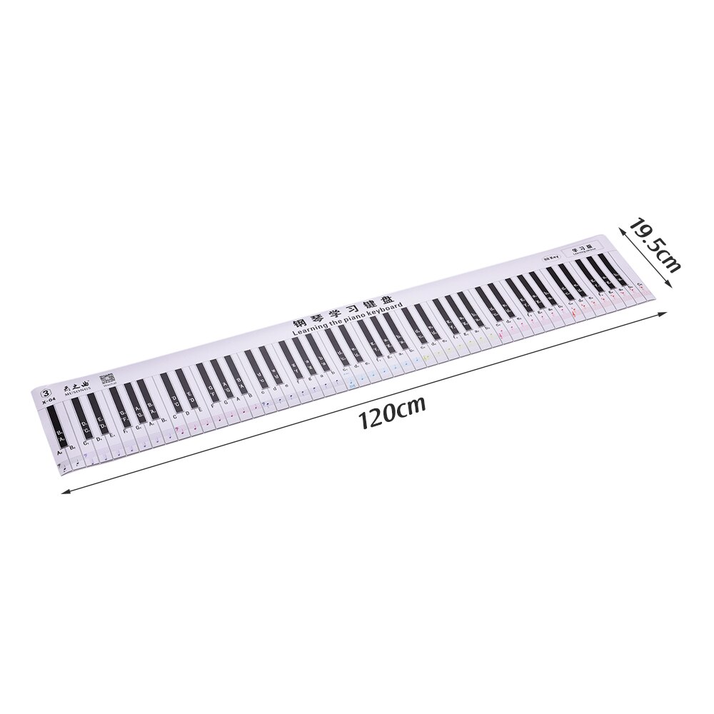 Fingering Version 88 Keys Piano Keyboard Fingering Practice Chart Sheet with Stave Reference Piano Guide Assistive Tool for Kids