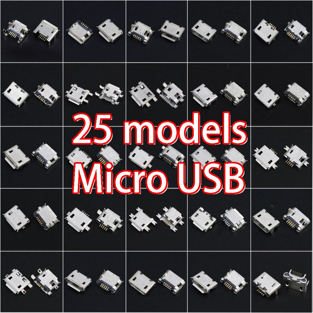 Yuxi 25 Modellen Micro Usb Voor Lenovo/Lg/Samsung/Gionee/Netbook/Sony/Moto Ect charger Usb-poort Opladen Dock Connector Socket