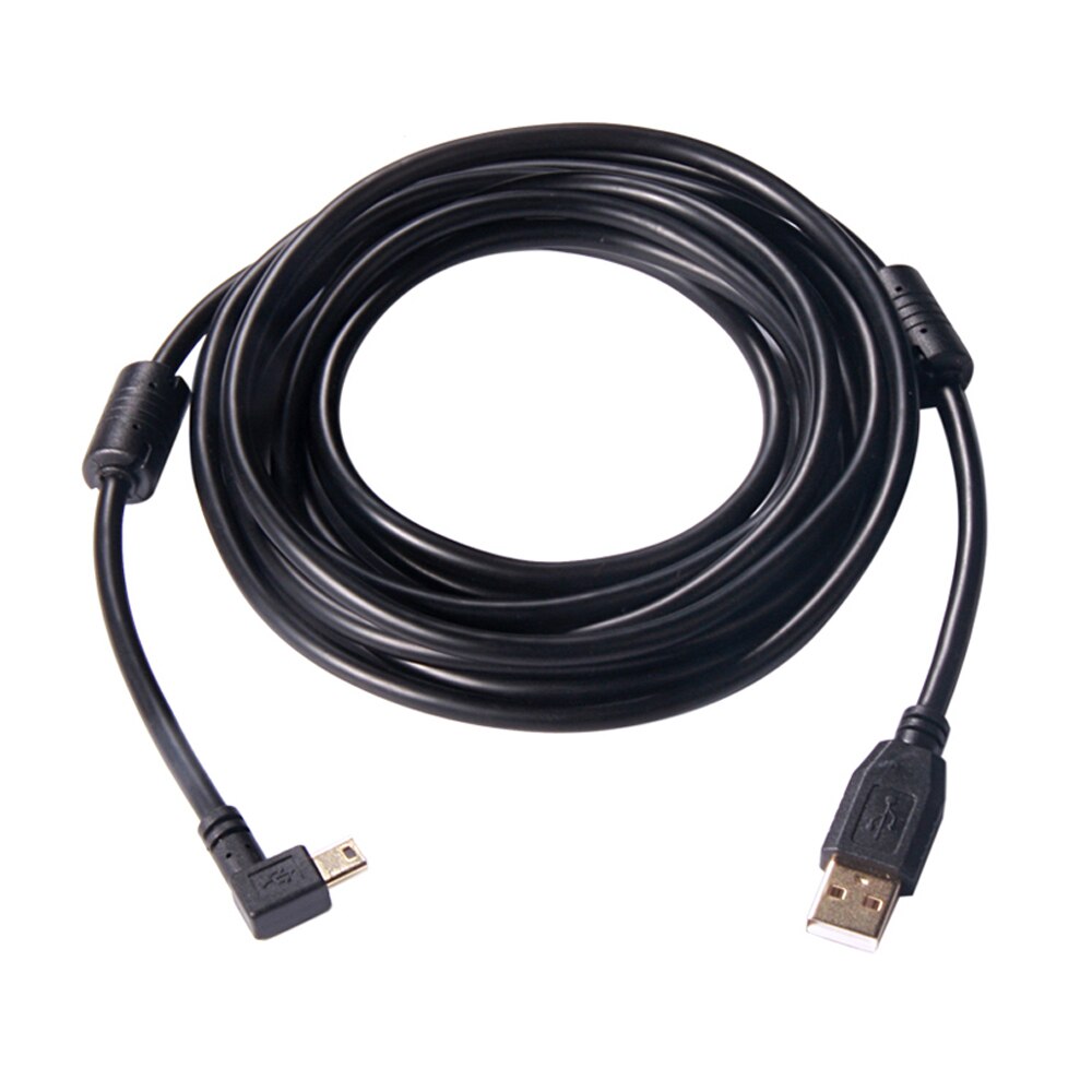 1.5M 2M 3M 5M 10M 20M 90 Degree 5Pin Mini USB Cable Fast Charging & Data Transfer Extension Cable for Digital Camera MP3 MP4 PC