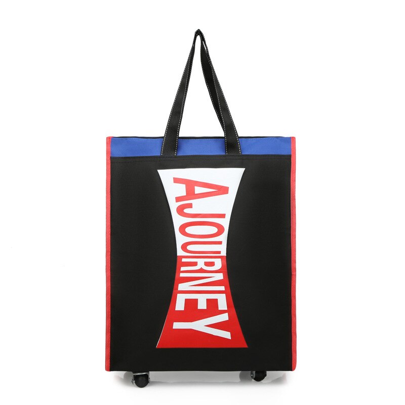 Tragbare Reisetasche rollen Koffer Gepäck Luftfahrt Überprüft Tasche Handy, Mobiltelefon rollen Schulter Taschen Oxford Tuch Tasche Mit Rad: hell Blau