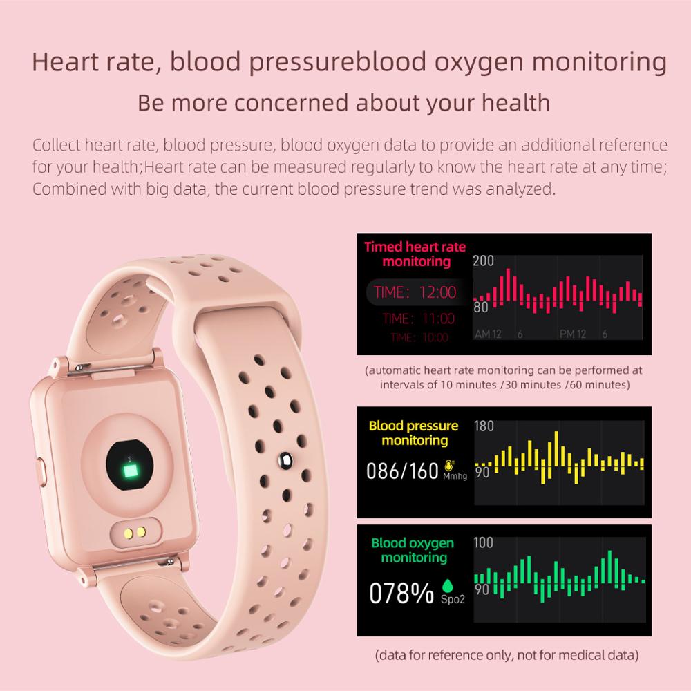 Usb bluetooth sportsur blod iltmåling monitor smart armbånd oxymeter puls oximeter sundhed oximeter ur