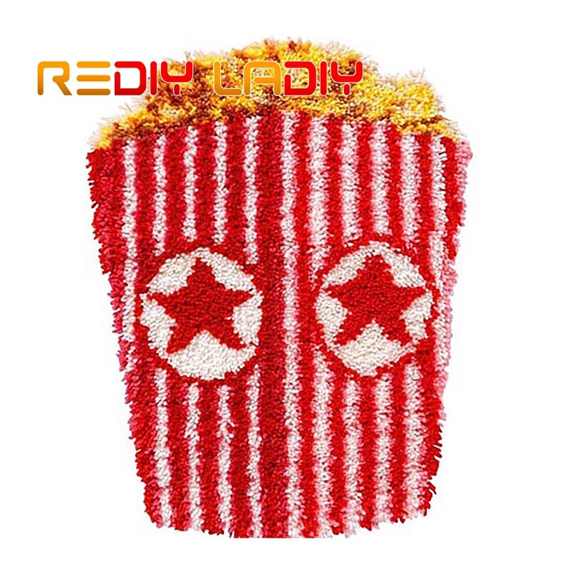 Latch Hook Kit Make Your Own Rug Colorful Butterfly Crocheting Cushion DIY Carpet Rug Acrylic Yarn Printed Canvas Hobby & Crafts: ZD396